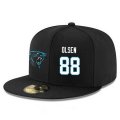 Cheap Carolina Panthers #88 Greg Olsen Snapback Cap NFL Player Black with White Number Stitched Hat