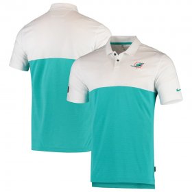 Wholesale Cheap Miami Dolphins Nike Sideline Early Season Performance Polo White Aqua