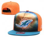 Cheap Dolphins Team Logo Orange Royal Adjustable Leather Hat TX