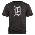 Wholesale Cheap Detroit Tigers Fanatics Apparel Platinum Collection Tri-Blend T-Shirt Black