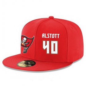 Cheap Tampa Bay Buccaneers #40 Mike Alstott Snapback Cap NFL Player Red with White Number Stitched Hat