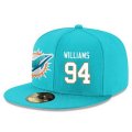 Cheap Miami Dolphins #94 Mario Williams Snapback Cap NFL Player Aqua Green with White Number Stitched Hat