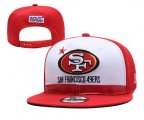 Cheap 49ers Team Logo Red 2019 Draft Adjustable Hat YD