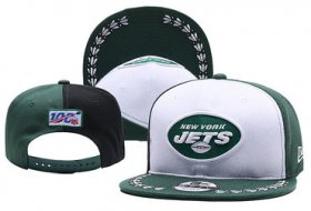 Cheap Jets Team Logo Green Black 2019 Draft Adjustable Hat YD