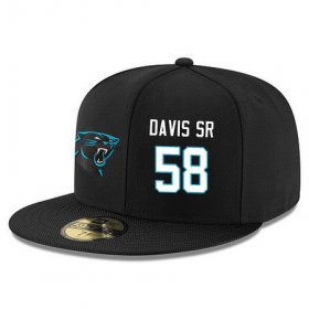 Cheap Carolina Panthers #58 Thomas Davis Snapback Cap NFL Player Black with White Number Stitched Hat