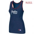 Wholesale Cheap Women's Nike New York Yankees Tri-Blend Racerback Stretch Tank Top Blue