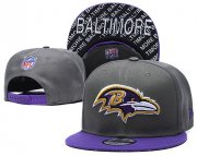 Cheap Ravens Team Logo Gray Purple Adjustable Hat TX