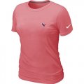 Wholesale Cheap Women's Nike Houston Texans Chest Embroidered Logo T-Shirt Pink