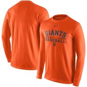 Wholesale Cheap San Francisco Giants Nike Practice Long Sleeve T-Shirt Orange