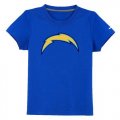 Wholesale Cheap Los Angeles Chargers Sideline Legend Authentic Logo Youth T-Shirt Blue