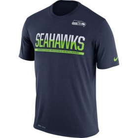 Wholesale Cheap Men\'s Seattle Seahawks Nike Practice Legend Performance T-Shirt Navy