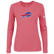 Wholesale Cheap Women's Nike Buffalo Bills Of The City Long Sleeve Tri-Blend NFL T-Shirt Pink