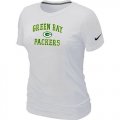 Wholesale Cheap Women's Nike Green Bay Packers Heart & Soul NFL T-Shirt White