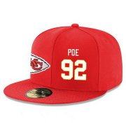 Cheap Kansas City Chiefs #92 Dontari Poe Snapback Cap NFL Player Red with White Number Stitched Hat