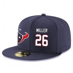 Cheap Houston Texans #26 Lamar Miller Snapback Cap NFL Player Navy Blue with White Number Stitched Hat