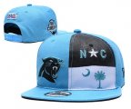 Cheap Panthers Team Logo Blue Adjustable Hat YD