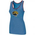 Wholesale Cheap Women's Nike Jacksonville Jaguars Big Logo Tri-Blend Racerback Stretch Tank Top Light Blue