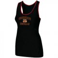 Wholesale Cheap Women's Nike Cincinnati Bengals Heart & Soul Tri-Blend Racerback Stretch Tank Top Black