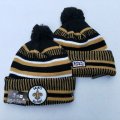 Cheap Saints Team Logo Cream 100th Season Pom Knit Hat YD