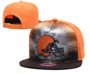 Cheap Browns Team Logo Brown Orange Brown Adjustable Leather Hat TX