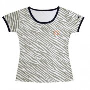 Wholesale Cheap Women's Nike Chicago Bears Chest Embroidered Logo Zebra Stripes T-Shirt