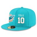 Cheap Miami Dolphins #10 Kenny Stills Snapback Cap NFL Player Aqua Green with White Number Stitched Hat