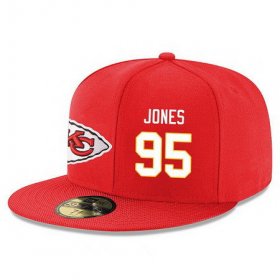 Cheap Kansas City Chiefs #95 Chris Jones Snapback Cap NFL Player Red with White Number Stitched Hat