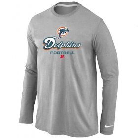 Wholesale Cheap Nike Miami Dolphins Critical Victory Long Sleeve T-Shirt Grey