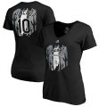 Wholesale Cheap Chicago White Sox #10 Yoan Moncada Majestic Women's 2019 Spring Training Name & Number V-Neck T-Shirt Black