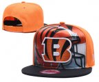 Cheap Bengals Team Logo Yellow Black Adjustable Leather Hat TX