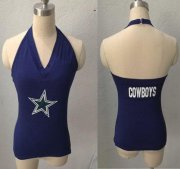 Wholesale Cheap Women's All Sports Couture Dallas Cowboys Blown Coverage Halter Top