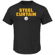 Wholesale Cheap Pittsburgh Steelers Majestic Hot Phrase T-Shirt Black