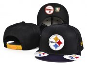 Cheap Steelers Team Logo Black Adjustable Hat SF