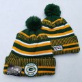 Cheap Packers Team Logo Green Yellow 100th Season Pom Knit Hat YD