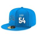 Cheap Detroit Lions #54 DeAndre Levy Snapback Cap NFL Player Light Blue with White Number Stitched Hat