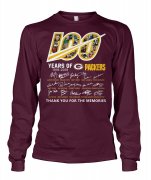 Wholesale Cheap Green Bay Packers 100 Seasons Memories Long Sleeve T-Shirt Wine