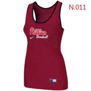 Wholesale Cheap Women's Nike Philadelphia Phillies Tri-Blend Racerback Stretch Tank Top Red