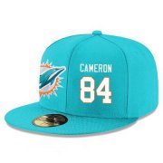 Cheap Miami Dolphins #84 Jordan Cameron Snapback Cap NFL Player Aqua Green with White Number Stitched Hat