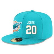 Cheap Miami Dolphins #20 Reshad Jones Snapback Cap NFL Player Aqua Green with White Number Stitched Hat