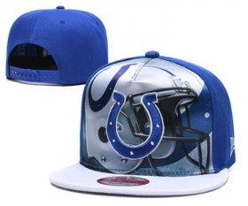 Cheap Colts Team Logo Blue Adjustable Leather Hat TX