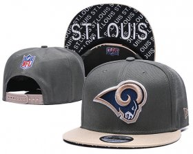 Cheap Rams Team Logo Gray Cream Adjustable Hat TX