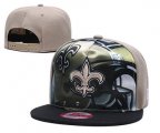 Cheap Saints Team Logo Brown Black Adjustable Leather Hat TX