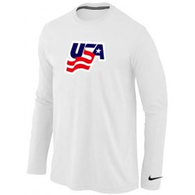 Wholesale Cheap Nike USA Graphic Legend Performance Collection Locker Room Long Sleeve T-Shirt White