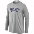 Wholesale Cheap Boston Red Sox Long Sleeve MLB T-Shirt Grey