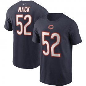 Wholesale Cheap Chicago Bears #52 Khalil Mack Nike Team Player Name & Number T-Shirt Navy