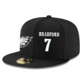 Cheap Philadelphia Eagles #7 Ron Jaworski Snapback Cap NFL Player Black with White Number Stitched Hat