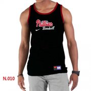 Wholesale Cheap Men's Nike Philadelphia Phillies Home Practice Tank Top Black