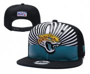 Cheap Jaguars Team Logo Black 2019 Draft 100th Season Adjustable Hat YD