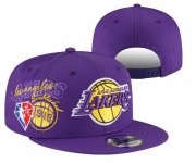 Cheap Los Angeles Lakers Stitched Snapback 75th Anniversary Hats 064