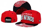 Cheap NHL Detroit Red Wings Team Logo Red Snapback Adjustable Hat